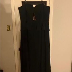 Black strapless City styles dress